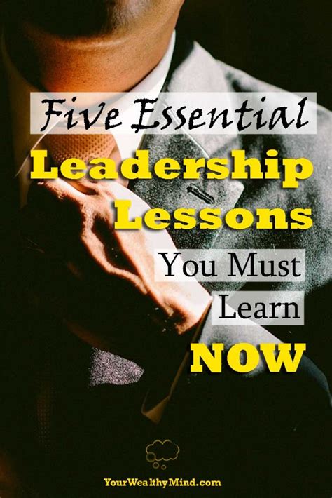 Limang Mahalagang Aral Tungkol sa Leadership na .